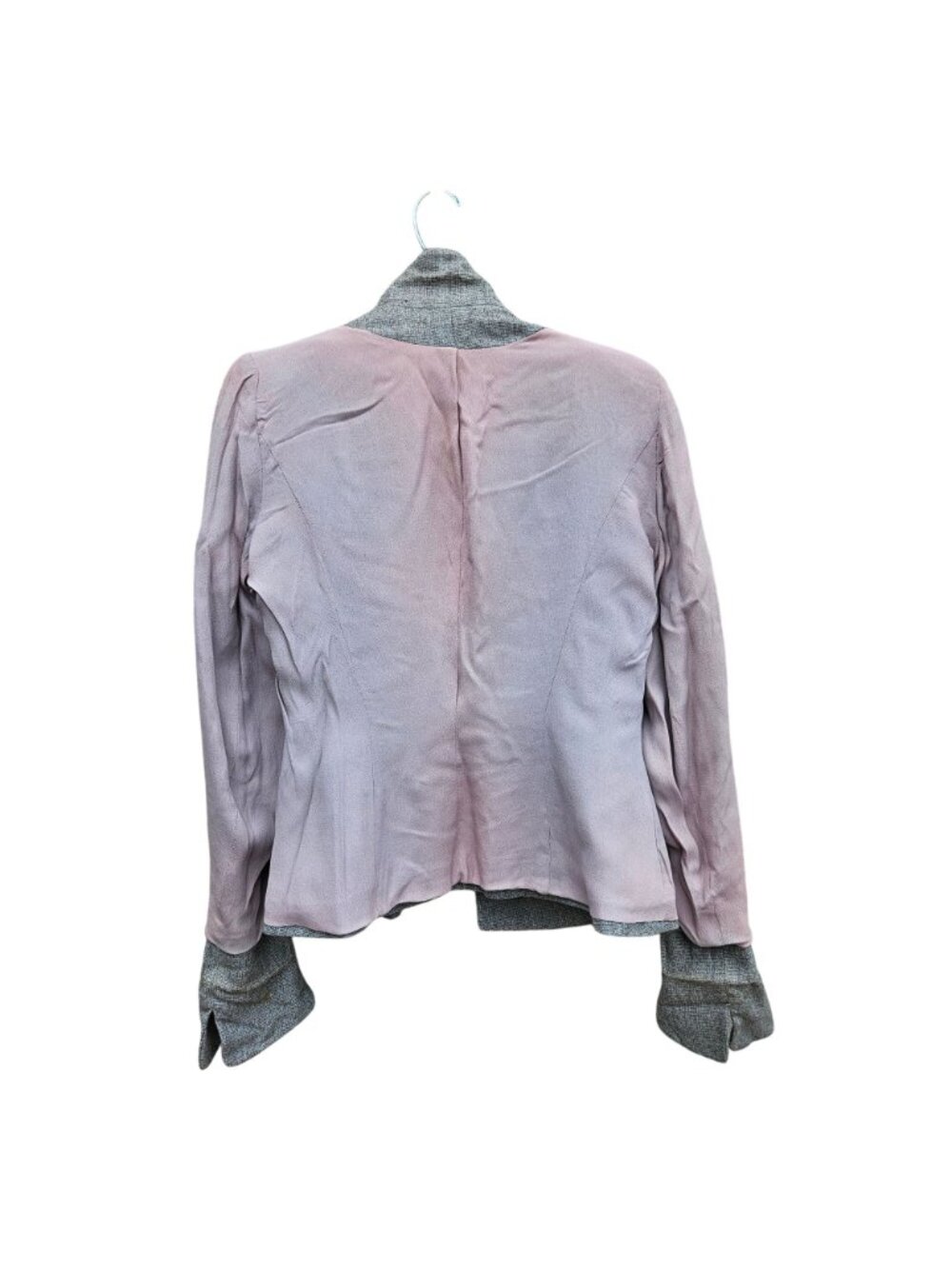 Vintage 30s 40s Gray Wool Hourglass Jacket Union Label Medium Vintage 26" Waist - Picture 16 of 16